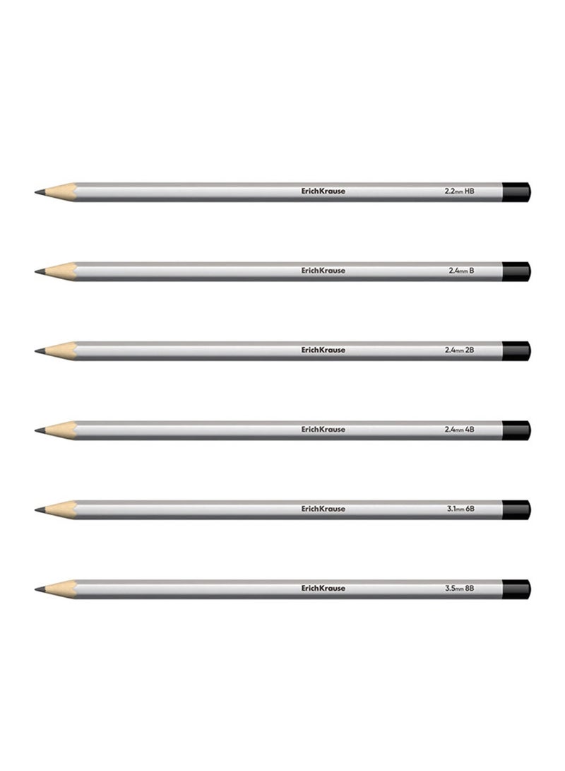 ErichKrause 6-Piece Graphite Pencils For Art - Image 3