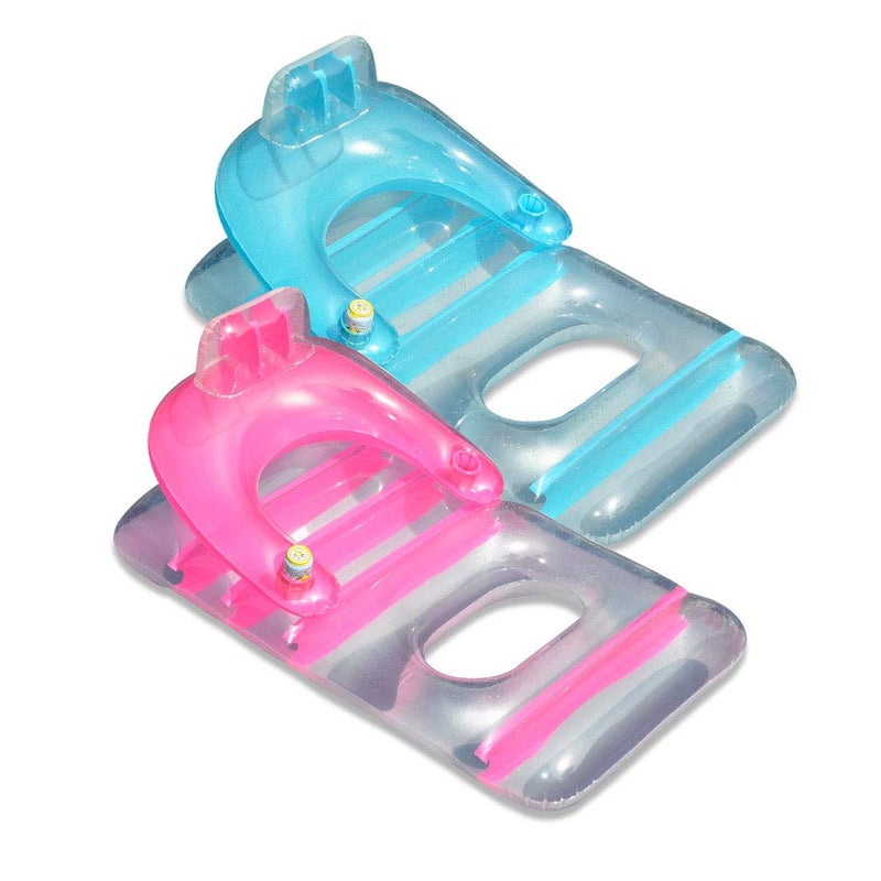 Swimline Deluxe Lounge Chair Colors May Vary (Pink or Blue) - Image 1