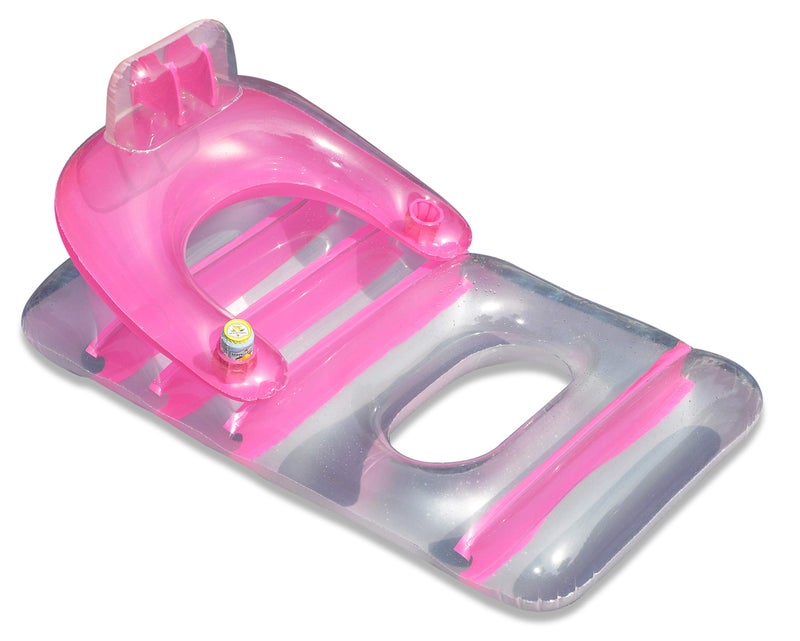 Swimline Deluxe Lounge Chair Colors May Vary (Pink or Blue) - Image 3