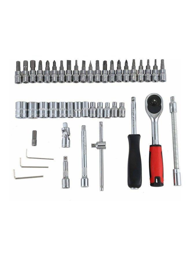 Loquat 46-Piece Ratchet Wrench Socket Set Red/Black - Image 5