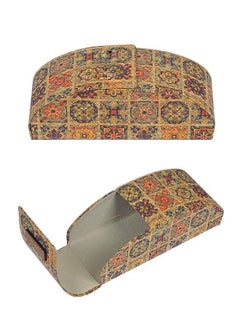 Generic Retro Print Glasses Case Hard Shell, Portable Anti Fall Handmade Wooden Sunglasses Case Cover, Presbyopic Eyeglass Fall Protector Holder with Fleece Lining  - Image 1