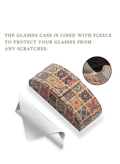 Generic Retro Print Glasses Case Hard Shell, Portable Anti Fall Handmade Wooden Sunglasses Case Cover, Presbyopic Eyeglass Fall Protector Holder with Fleece Lining  - Image 4