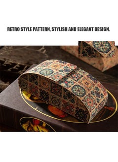 Generic Retro Print Glasses Case Hard Shell, Portable Anti Fall Handmade Wooden Sunglasses Case Cover, Presbyopic Eyeglass Fall Protector Holder with Fleece Lining  - Image 3