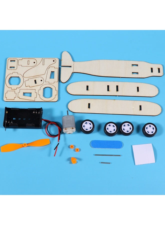 هالامودو DIY طائرة شراعية كهربائية ضد مجموعة التجارب العلمية للأطفال في STEM المواد الحرفية و STEM نموذج الطائرات الشراعية وضع معايير تطوير الذكاء والإبداع تشمل المروحة/البطارية/توجيه الدفة الآباء -الطفل لعبة العلوم تعلم مبادئ الطيران تعزيز التفكير المنطقي والفهم العلمي - Image 4