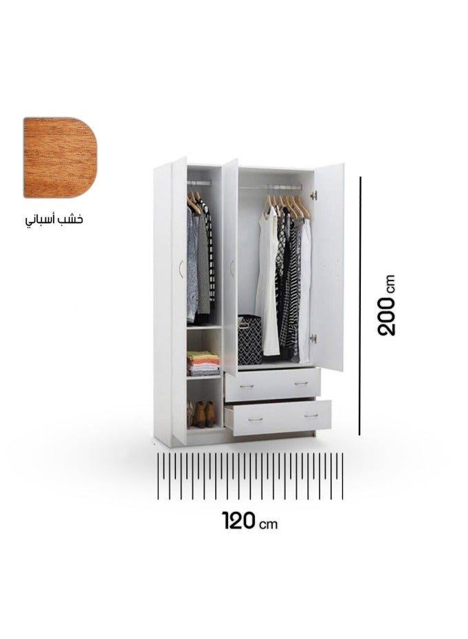 دولاب اللون ابيض - 120سم  - Image 2