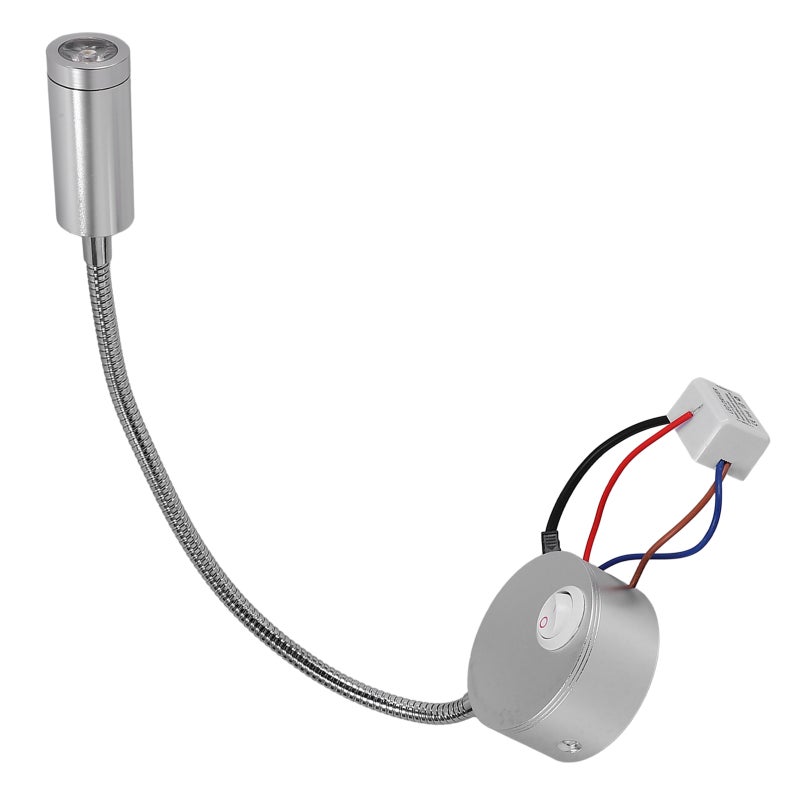 3W 360-degree Flexible Arm Wall Light Reading Light Bedside Lamp with (Warm White) - Image 5