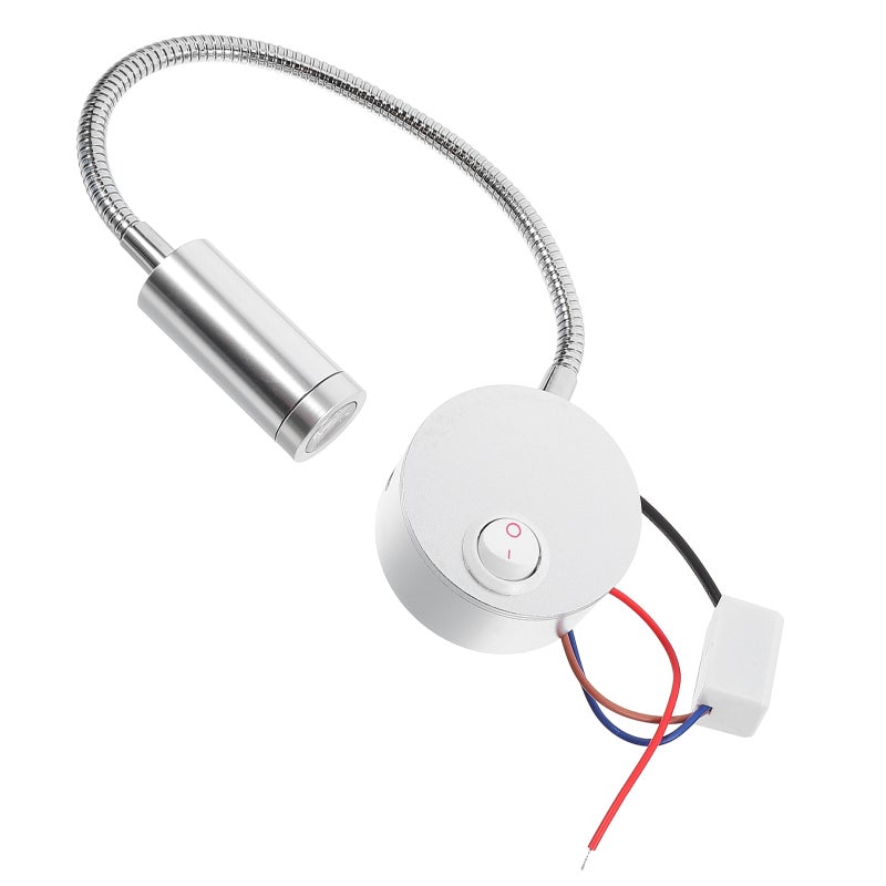 3W 360-degree Flexible Arm Wall Light Reading Light Bedside Lamp with (Warm White) - Image 4