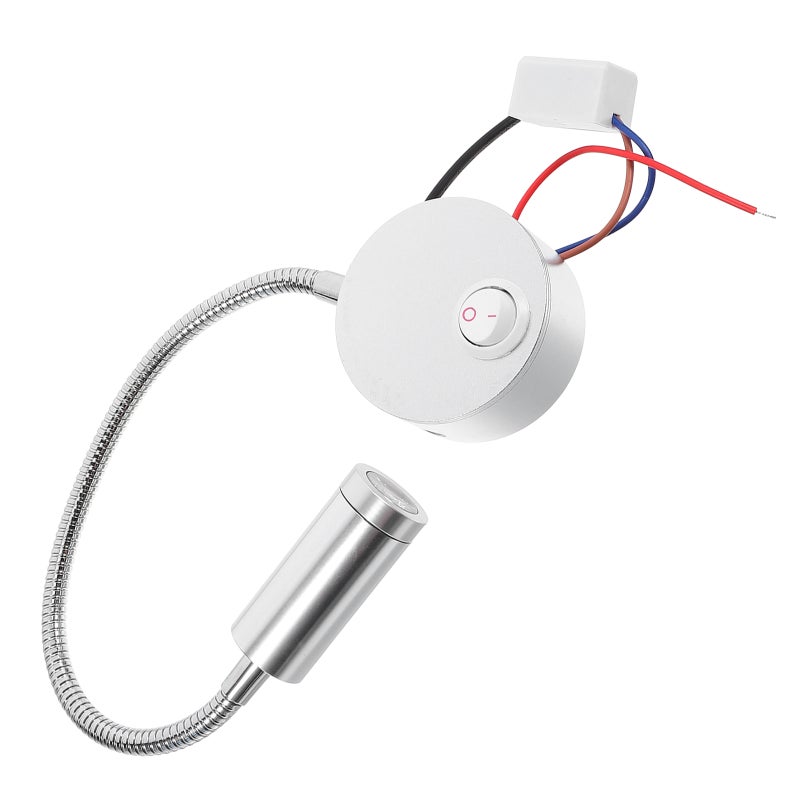 3W 360-degree Flexible Arm Wall Light Reading Light Bedside Lamp with (Warm White) - Image 1