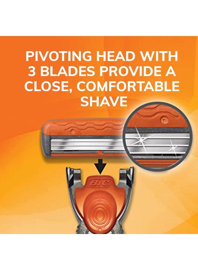 Bic Hybrid 3 Comfort Disposable Razors For Men 1 Handle And 12 Cartridges With 3 Blades 13 Piece Razor Kit For Men - Image 5