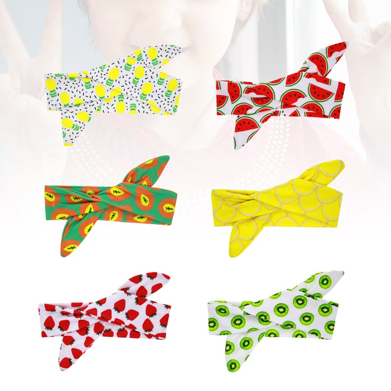12 pcs Fruits DIY Headbands Elastic Cloth Hairband Hair Accessories for Kids Children - Image 2