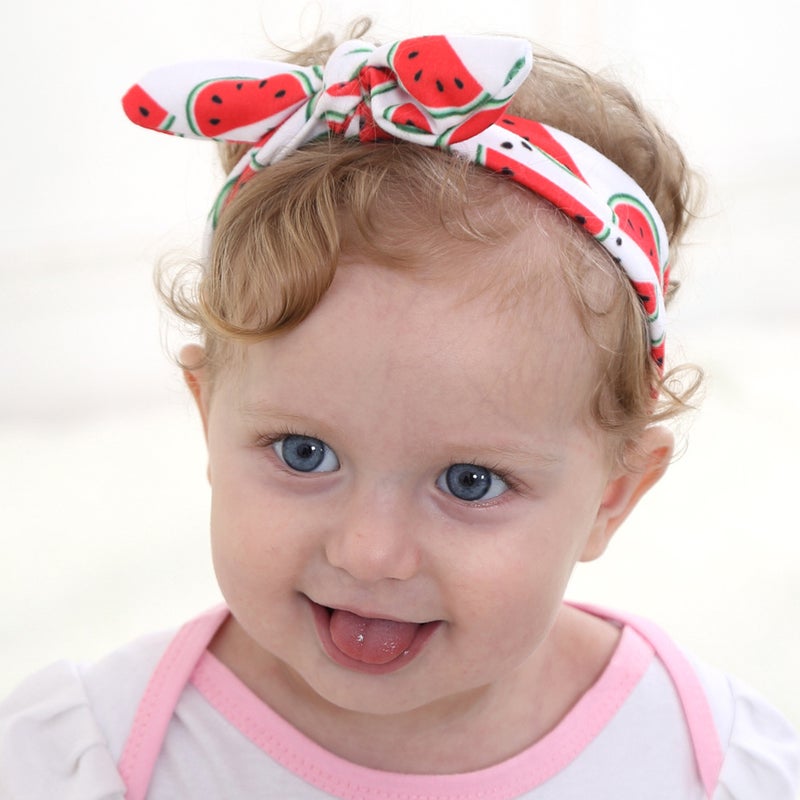 12 pcs Fruits DIY Headbands Elastic Cloth Hairband Hair Accessories for Kids Children - Image 3