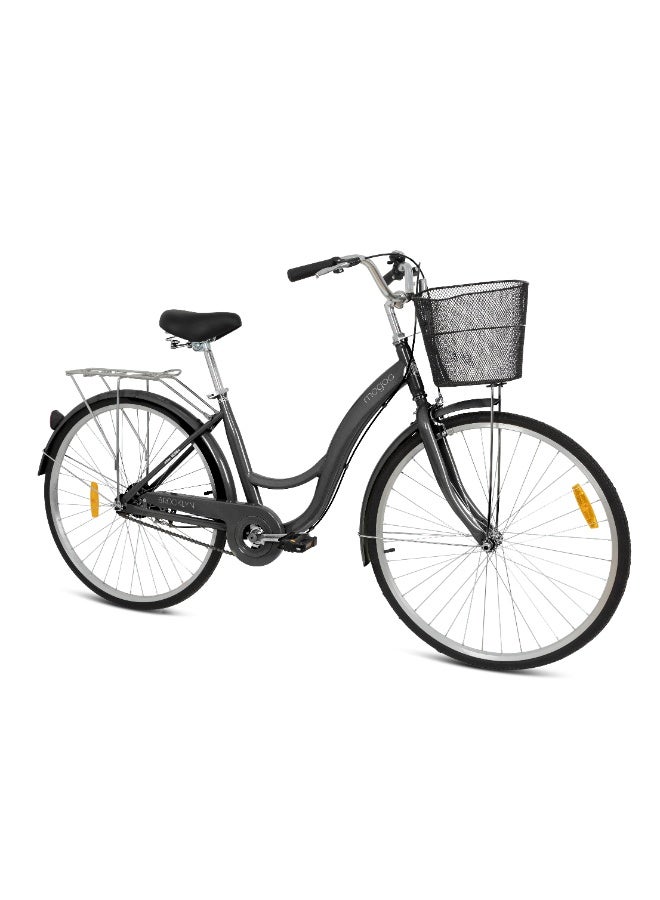 MOGOO Brooklyn 24-Inch Cruiser Bike | 24-Inch Wheel Size | Adjustable Seat | For Women | Grey Color - Image 2