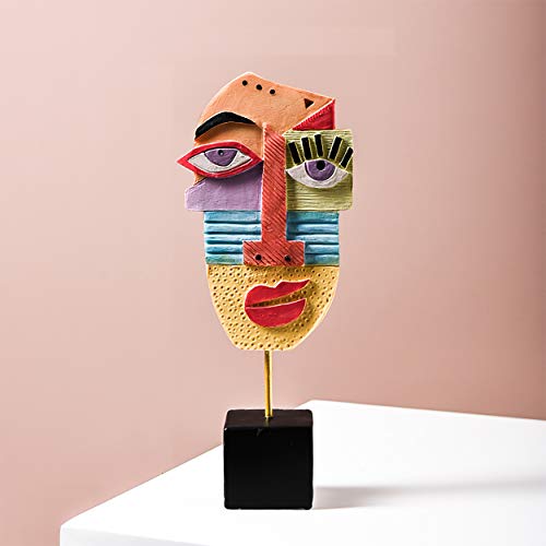 HCCMLOVE Wink - Handcrafted Statues Resin Abstract Sculpture for Home Decor Modern,African Art Tribal Figurines Decorations Items Accents Influencer Picks for Bookshelf,TV Stand,Living Room,Nightstand - Image 1