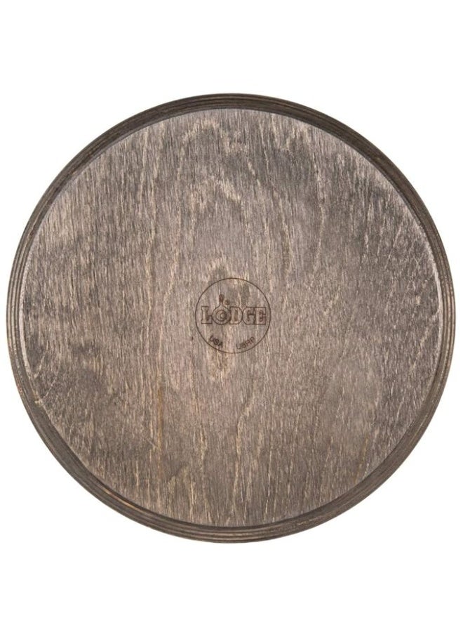 Lodge Round Wood Underliner Walnut Stain - Image 2