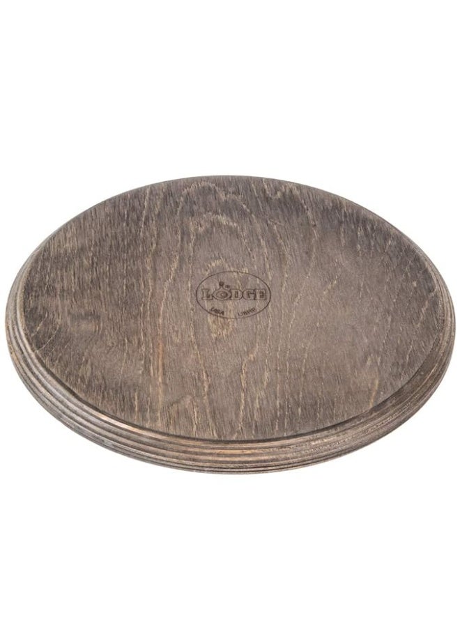 Lodge Round Wood Underliner Walnut Stain - Image 3