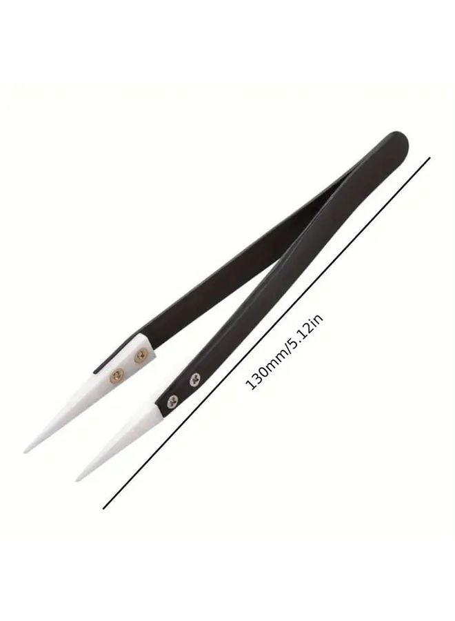 2pcs High Temperature Resistant Non Conductive Precision Tweezers for Electronics Repair - Image 4