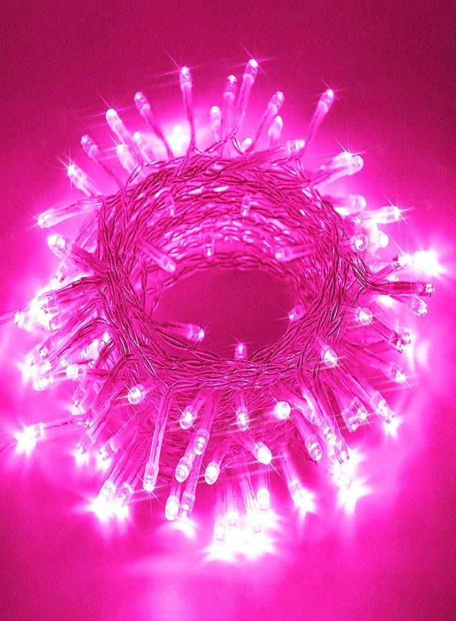 Desidiya® Led Rice Light for Decoration String and Series Light for Diwali Christmas Indoor Outdoor Decoration Bedroom Wedding, Birthday Party Patio,10meter 35 Foot (Pink) - Image 1