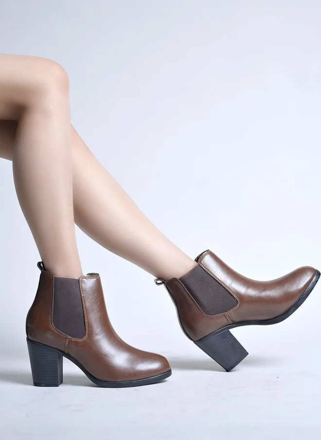 Shoetopia Shoetopia Women Block-Heeled Chelsea Boots