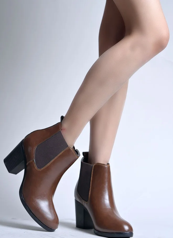 Shoetopia Shoetopia Women Block-Heeled Chelsea Boots