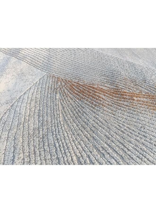 هارموني هوم سجادة هارموني هوم الناعمة الفاخرة – 200 × 300 سم، سجادة مستطيلة من الكشمير المضفر غير قابلة للانزلاق لغرفة المعيشة، غرفة النوم، وغرفة الطعام (تصميم تجريدي باللون الرمادي والبيج) - Image 4