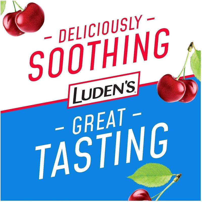 LUDEN'S Ludens Sugar Free Wild Cherry Throat Drops Sore Throat Relief 25 Count 4 Pack - Image 3