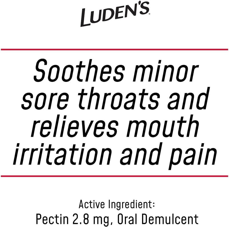 LUDEN'S Ludens Sugar Free Wild Cherry Throat Drops Sore Throat Relief 25 Count 4 Pack - Image 4