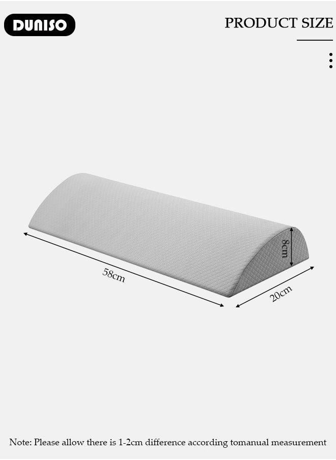 DUNISO Lumbar Support Pillow for Sleeping Memory Foam Pillow for Back Pain Relief Side, Back and Stomach Sleepers Triangle Wedge Bolster Pillow Bed Rest Pillow  - Image 4
