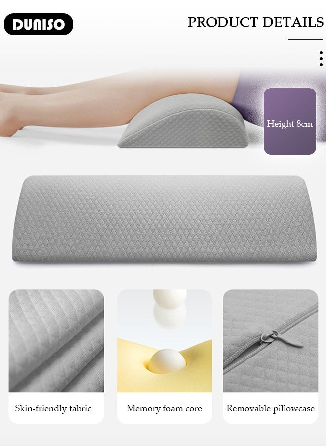 DUNISO Lumbar Support Pillow for Sleeping Memory Foam Pillow for Back Pain Relief Side, Back and Stomach Sleepers Triangle Wedge Bolster Pillow Bed Rest Pillow  - Image 2