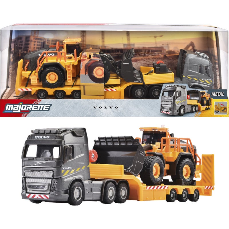 Majorette Grand Series Metal Volvo FH16 Truck And Wheel Loader Die-Cast Vehicles Set (35 cm, Yellow/Gray) - Image 1