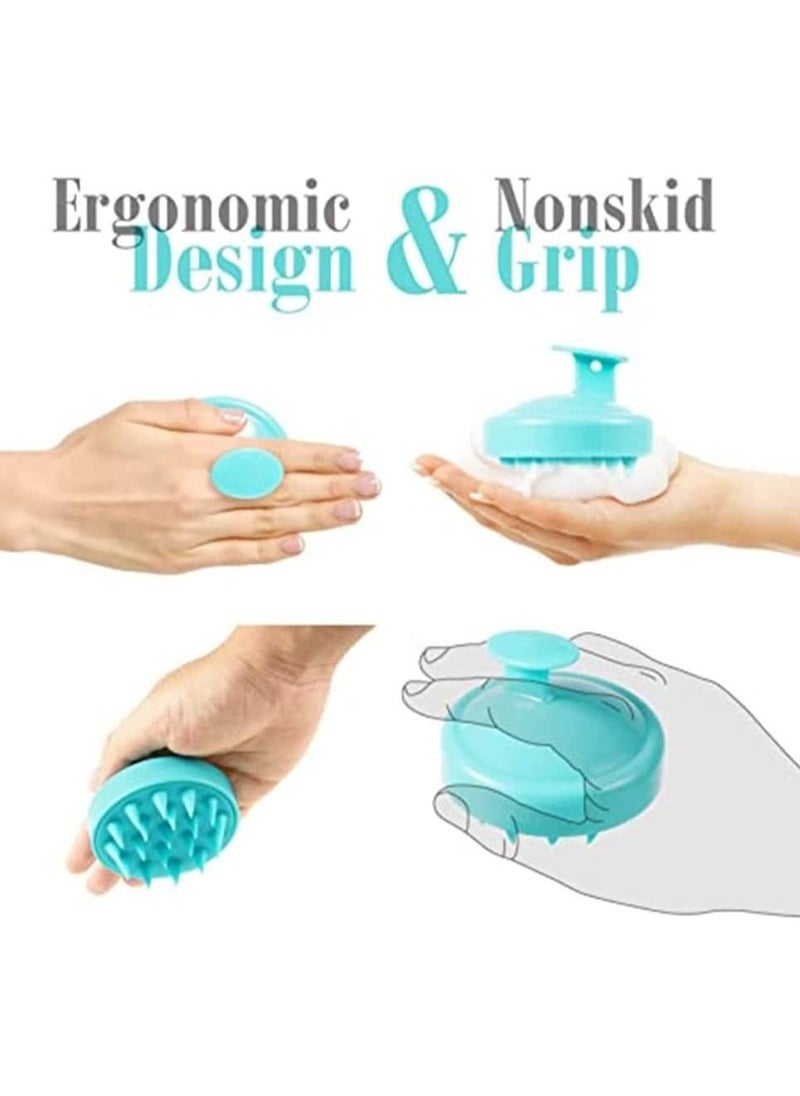 NIKITA.VIVI Hair Scalp Massager Shampoo Brush for Shower,Scalp Scrubber with Soft Silicone Bristles for Hair Growth & Dandruff Treatment,Wet Dry Oil Hair Massager Hair Care Head Brush for All Hair Types  - Image 3