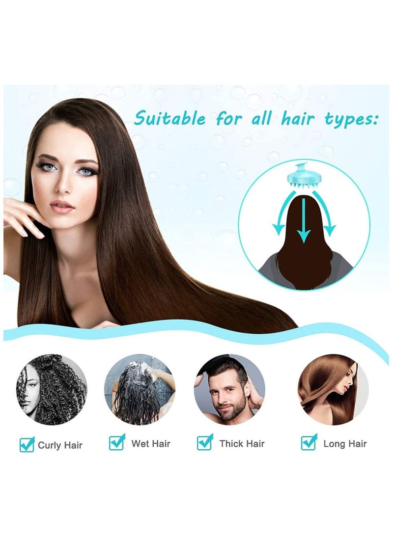 NIKITA.VIVI Hair Scalp Massager Shampoo Brush for Shower,Scalp Scrubber with Soft Silicone Bristles for Hair Growth & Dandruff Treatment,Wet Dry Oil Hair Massager Hair Care Head Brush for All Hair Types  - Image 4
