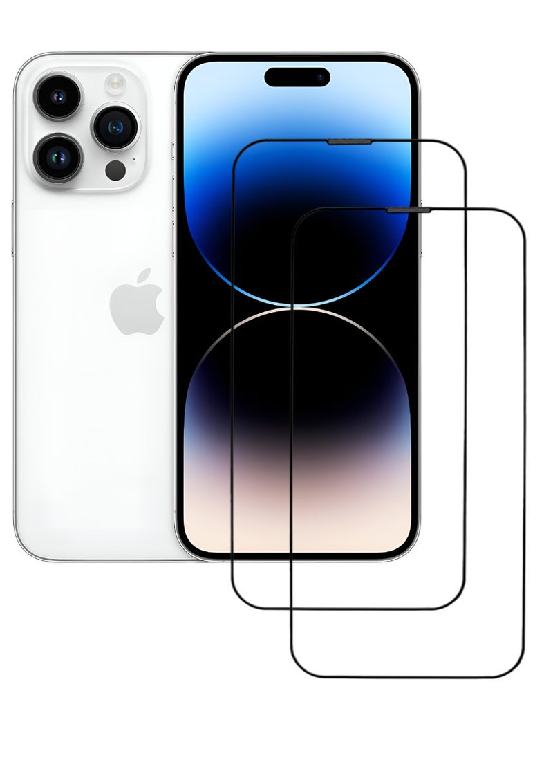 ACLIX 2 Pieces Antistatic ESD Dustproof Premium Quality High Definition Tempered Glass Screen Protector Designed For  iPhone 14 Pro - Image 1