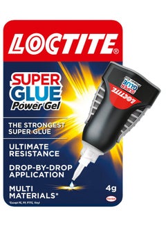 Loctite Loctite Super Glue Power Gel, Flexible Super Glue Gel, Superglue with Non-Drip Formula for Vertical Applications,Clear Superglue for Plastic, Wood, Metal, Crafts, & Repair, DIY, 4g  - Image 1