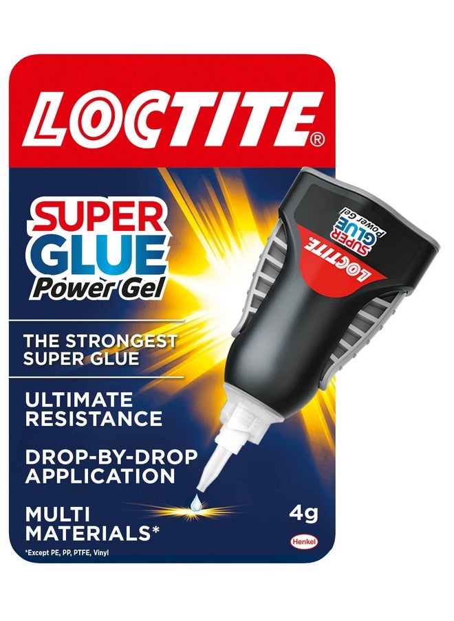 Loctite Loctite Super Glue Power Gel, Flexible Super Glue Gel, Superglue with Non-Drip Formula for Vertical Applications,Clear Superglue for Plastic, Wood, Metal, Crafts, & Repair, DIY, 4g  - Image 1