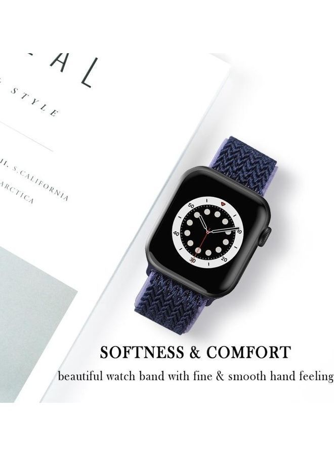 NIBEMINENT Replacement Watchband For Apple Watch Series 7/6/5/4/3/2/1/SE 38/40/41mm Blue - Image 2