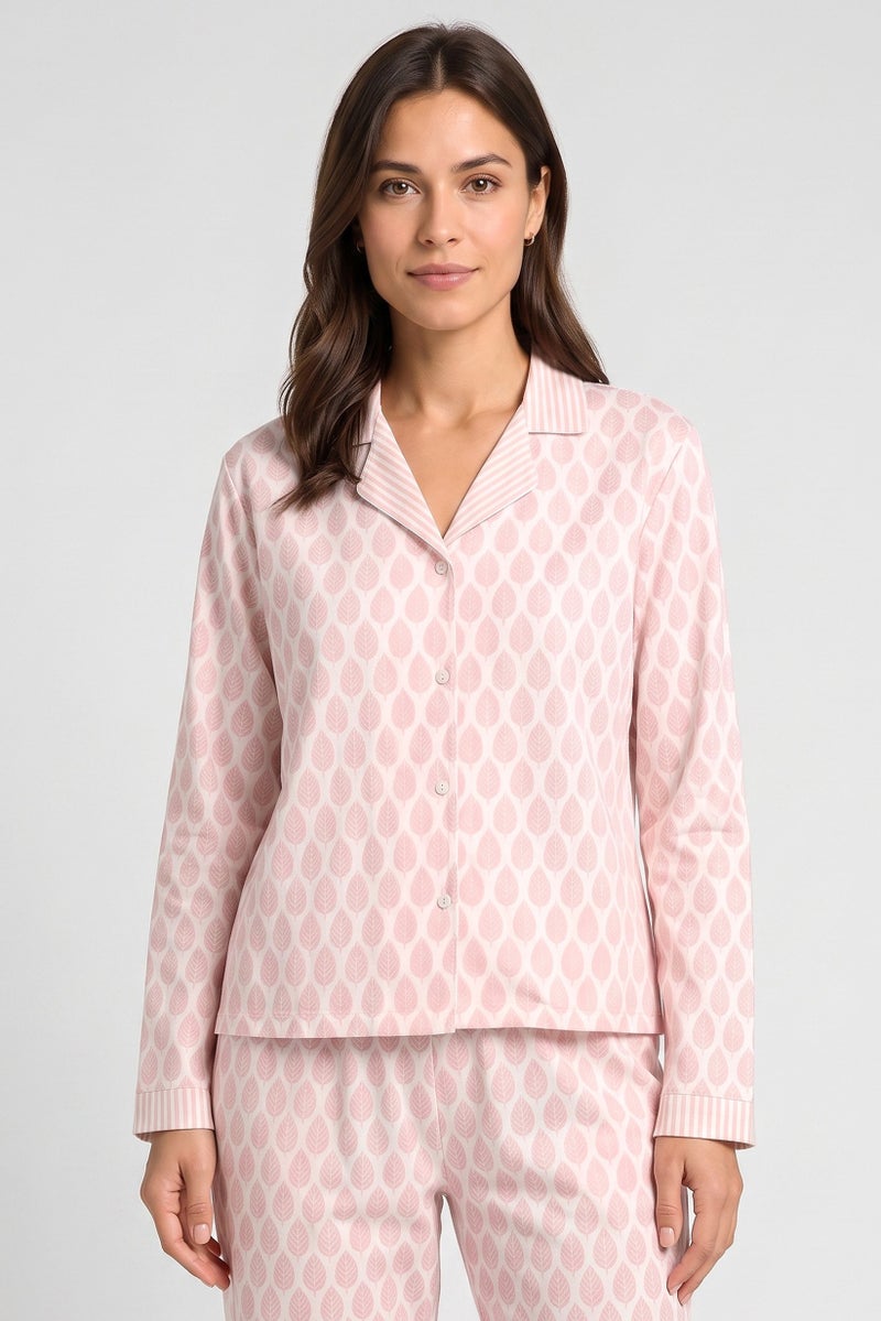 Kathy Ireland Women 2 Pieces Allover Print Long Sleeve Pajama Set, Multicolor - Image 2