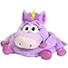 Happy Nappers Tummy Stuffers Unicorn Purple Storage Plush Holds ItemsBlanketsToys Inside StuffStorePlay Kids Soft Magical Character Companion Huggable - Image 4