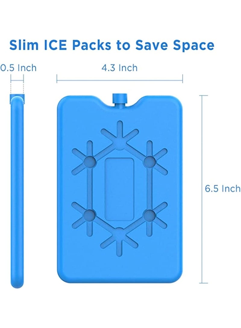 Gonice Ice Packs for Lunch Box, Reusable Ultra Thin Freezer Packs Long Lasting for Coolers, Cooler Bag for Work, School, Picnic or Camping Keep Food Fresh Lightweight Design for Easy Carrying 4 Pcs  - Image 2