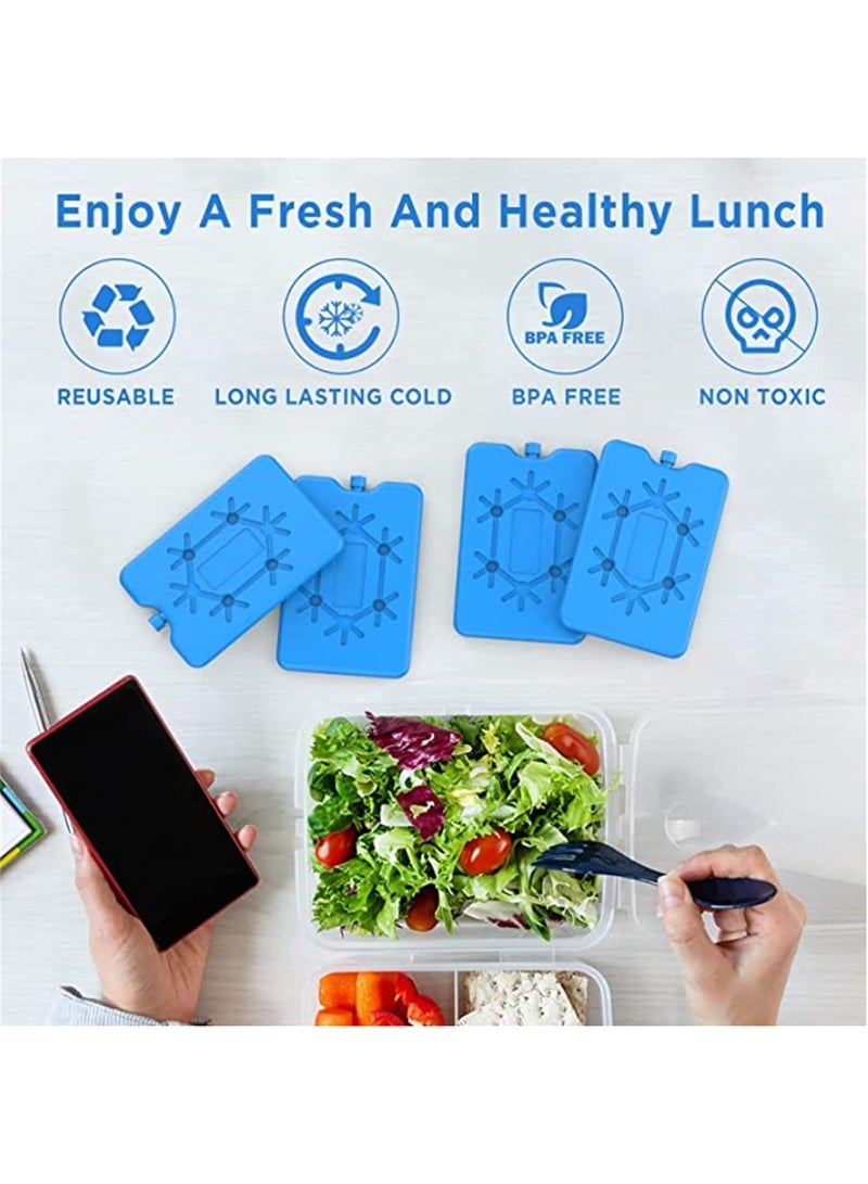 Gonice Ice Packs for Lunch Box, Reusable Ultra Thin Freezer Packs Long Lasting for Coolers, Cooler Bag for Work, School, Picnic or Camping Keep Food Fresh Lightweight Design for Easy Carrying 4 Pcs  - Image 3