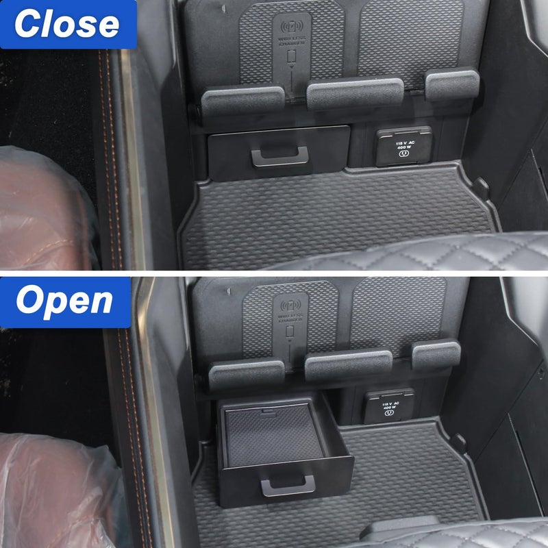 PIMCAR Removable Storage Drawer Tray Compatible with 2019-2026 Dodge RAM 1500 2500 3500 Center Console Storage Drawer Accessories Cubby Organizer Box ABS Plastic (Only Fit Models with Cubby) - Image 5