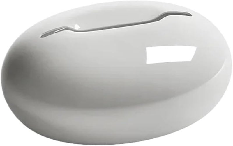 White Desktop Tissue Box With Storage For Coffee Table Decoration - Image 1