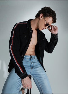 HIGH STAR Men Black Denim Jacket  - Image 4