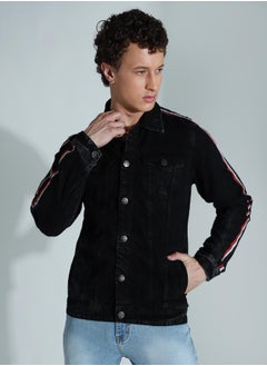 HIGH STAR Men Black Denim Jacket  - Image 1