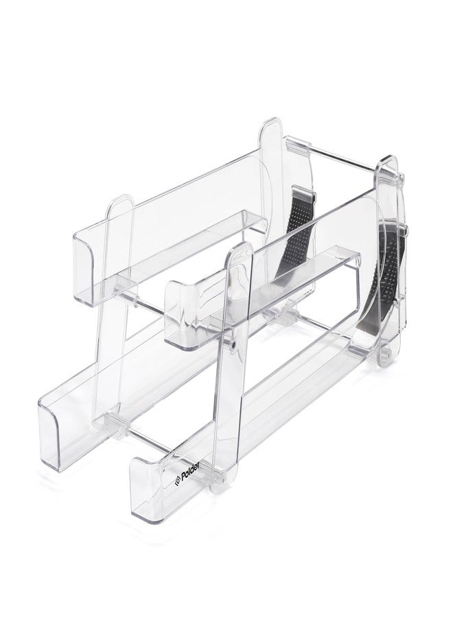 بولدير موزع علب المشروبات من بولدر، مصنوع من بلاستيك خالٍ من مادة BPA، يتسع لعشر علب صودا، مثالي للثلاجات وأسطح المطابخ، منظم للثلاجة، أبعاده 14 بوصة × 5.3 بوصة × 6.1 بوصة. - Image 1