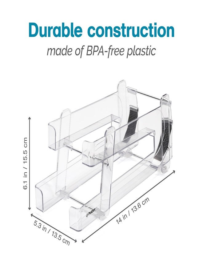 بولدير موزع علب المشروبات من بولدر، مصنوع من بلاستيك خالٍ من مادة BPA، يتسع لعشر علب صودا، مثالي للثلاجات وأسطح المطابخ، منظم للثلاجة، أبعاده 14 بوصة × 5.3 بوصة × 6.1 بوصة. - Image 2
