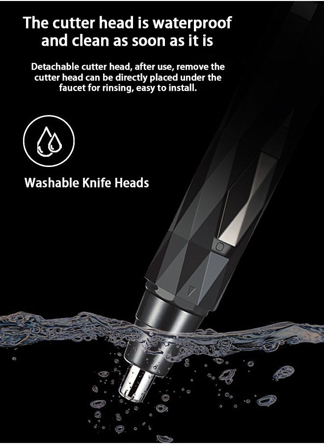 Generic Electric Ear and Nose Hair Trimmer, 2 in 1 Hair Shaver, Rechargeable Hair Remover (Black)  - Image 5