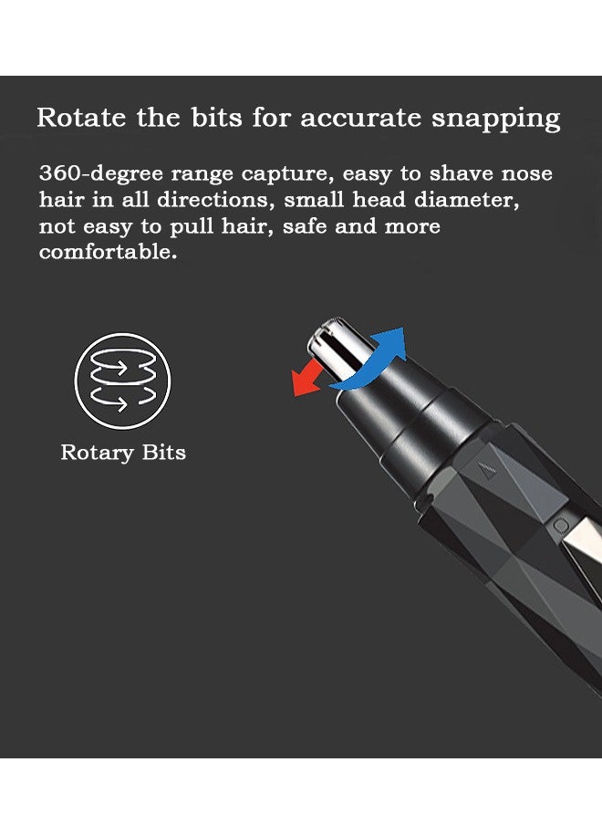 Generic Electric Ear and Nose Hair Trimmer, 2 in 1 Hair Shaver, Rechargeable Hair Remover (Black)  - Image 3