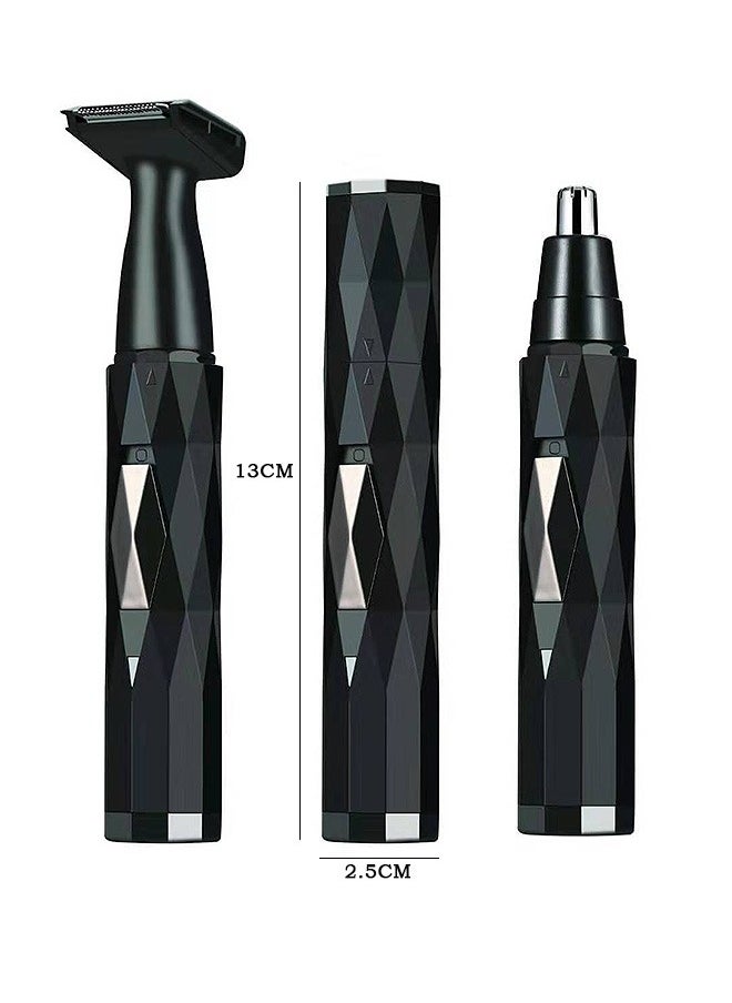 Generic Electric Ear and Nose Hair Trimmer, 2 in 1 Hair Shaver, Rechargeable Hair Remover (Black)  - Image 2