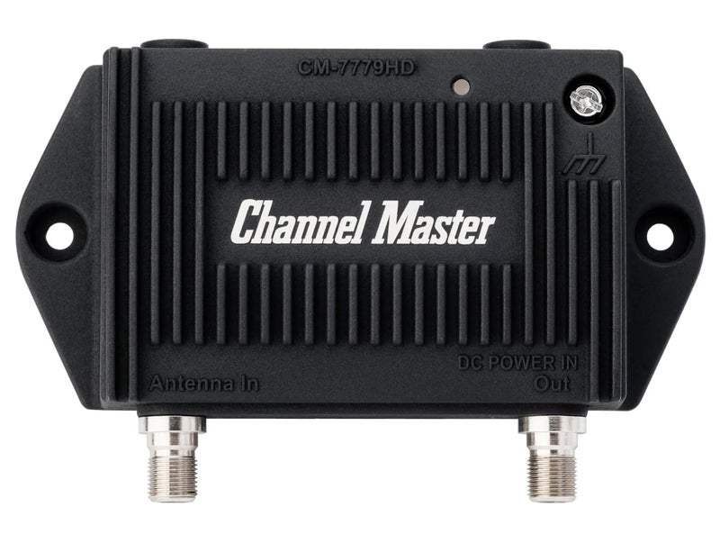 Channel Master TV Antenna PreAmp 1-1-Port TV Antenna Pre-Amplifier, Built-in LTE Filter, 17-30dB Gain, Compatible with Non-Amplified TV Antennas, Increases Signal Strength, Indoor/Outdoor - Image 1