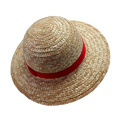 STORE 2508 Straw Hat Cosplay Accessory Anime Sun Beach Hats for Party Travel Performance Costume Yellow - Image 1